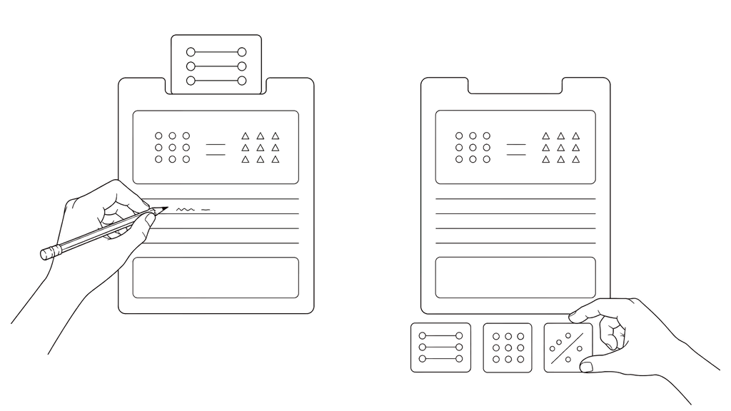 One method card fixed above repeated problems beside mixed problems that require a new method choice